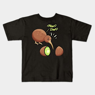 Kiwi Bird Mom and Dad New Zealand Kiwi Kids T-Shirt